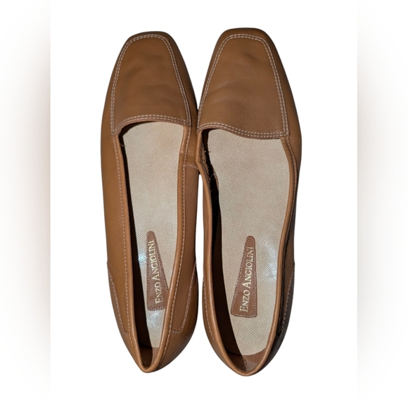 Enzo Angiolini Tan Leather Slip-Ons - Picture 1 of 2
